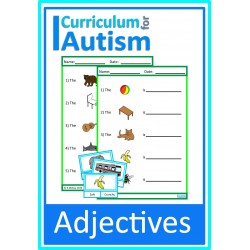 Adjectives Clip Cards and Worksheets